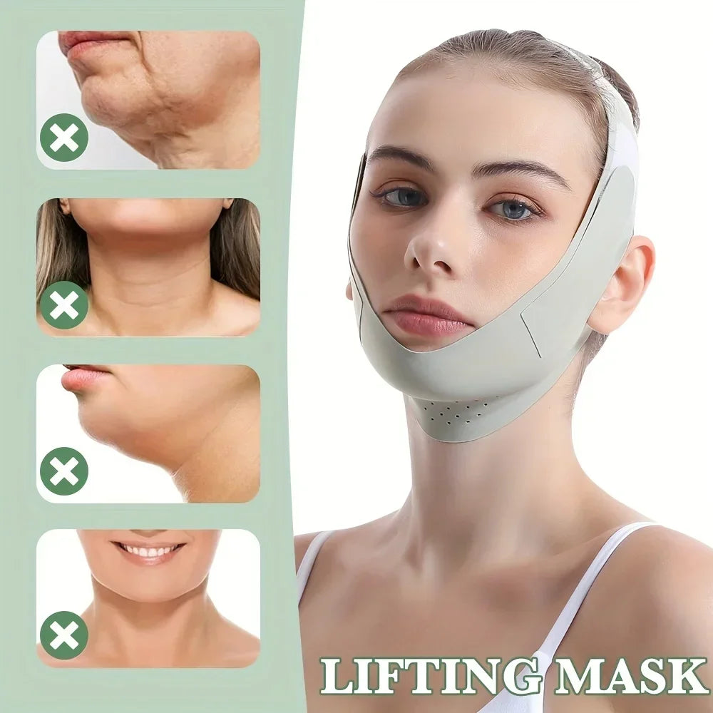 Bandeau de lifting réutilisable en V pour le visage, pour affiner le menton et les joues, outils de massage facial pour le soin de la peau des femmes.