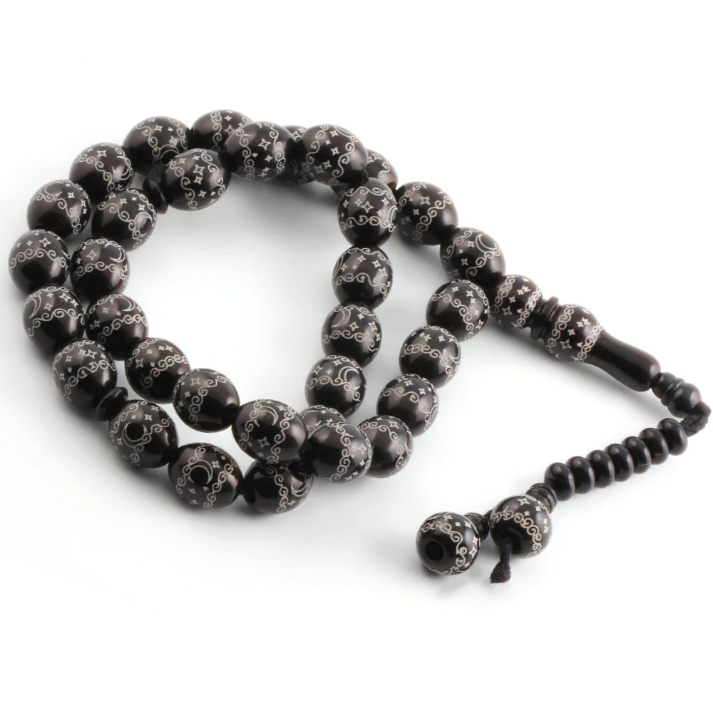 Cbtb Hand Polished Wood 12mm Oval Black Coffee Prayer Bead Bracelet Meditation Yoga Bracelets Blessing Jewelry Wholesale