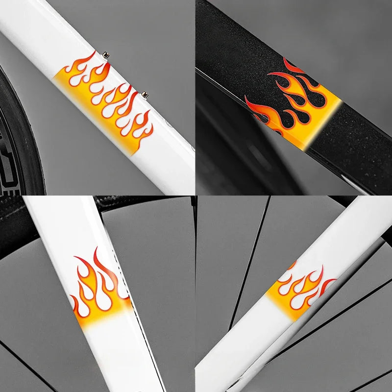 1 ENSEMBLE "Motif Flamme" Autocollant Énergique Voiture Moto Kit de Décoration Course Auto Moto