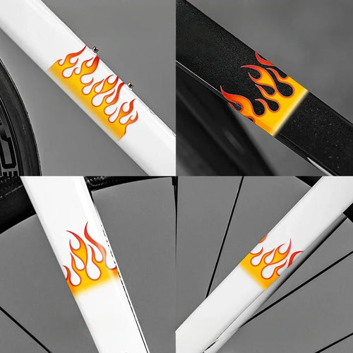 1 ENSEMBLE "Motif Flamme" Autocollant Énergique Voiture Moto Kit de Décoration Course Auto Moto