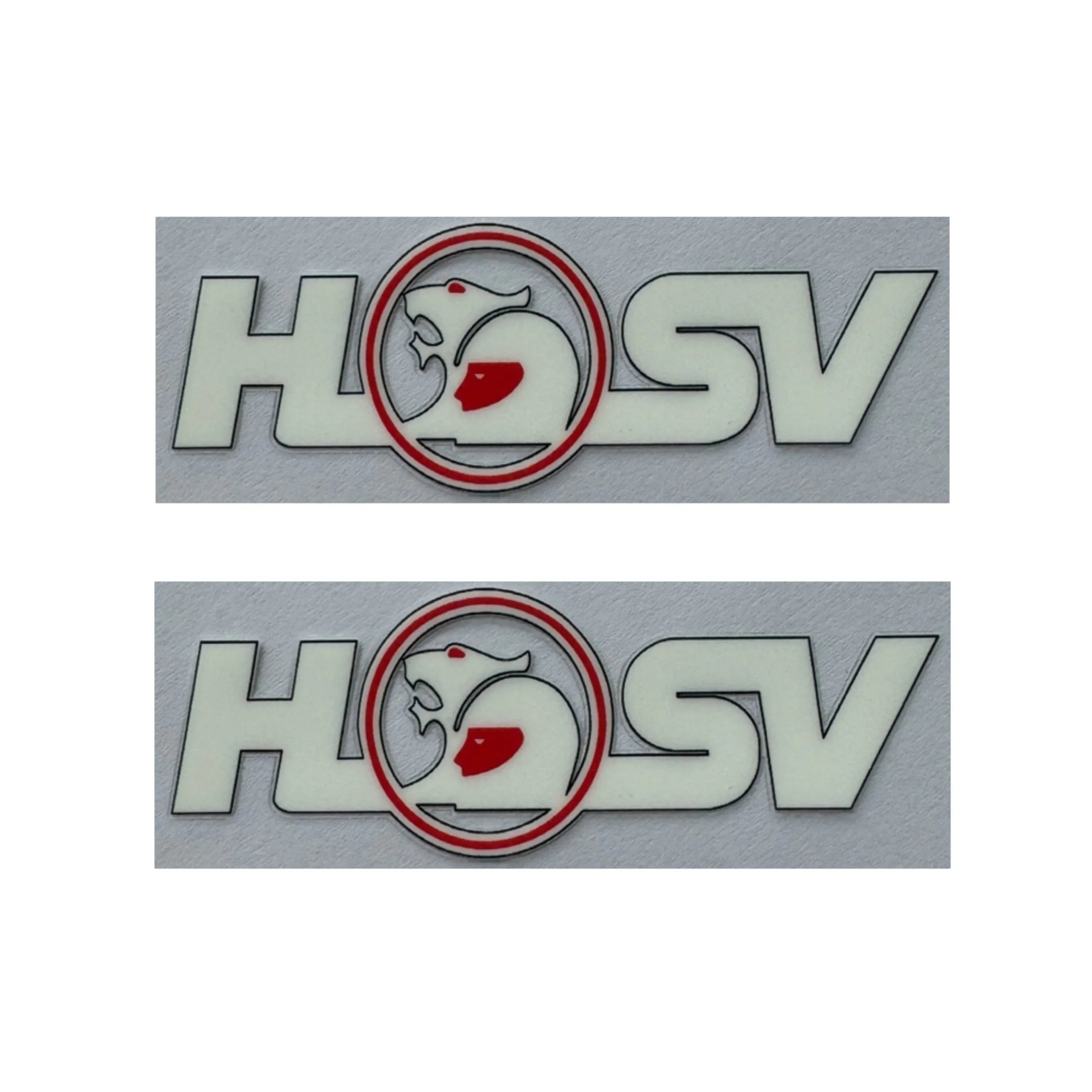 Lot de 2 autocollants de logo de drapeau de course HSV - Horton Vehicle Accessories