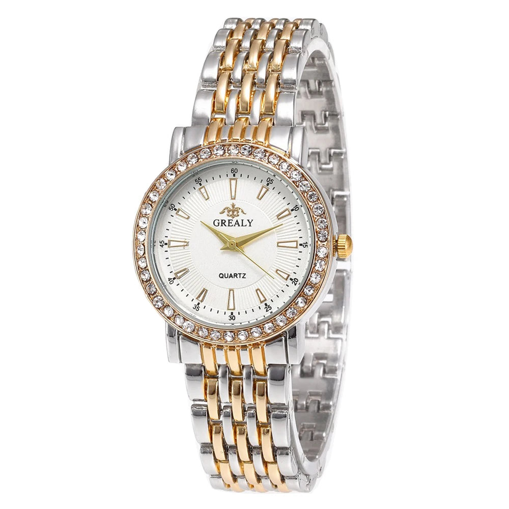 Nouvelles montres décontractées pour femmes, montre de mode de luxe pour amoureux, montre à quartz en acier inoxydable avec strass, cadeau pour hommes et femmes, montre-bracelet d'affaires