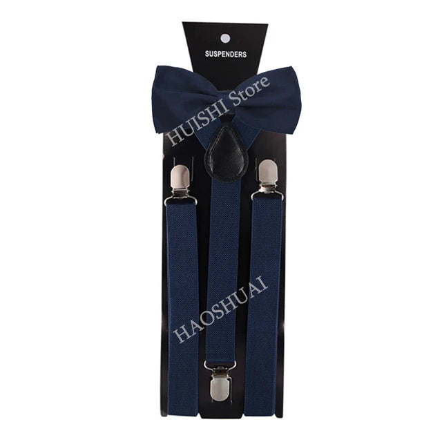 Ensemble Bretelles et Nœud Papillon en Promotion pour Hommes Femmes Garçons Fête Mariage – Bretelles Y-Back Chemise Nœud Papillon Papillon Accessoires de Costume Cadeau