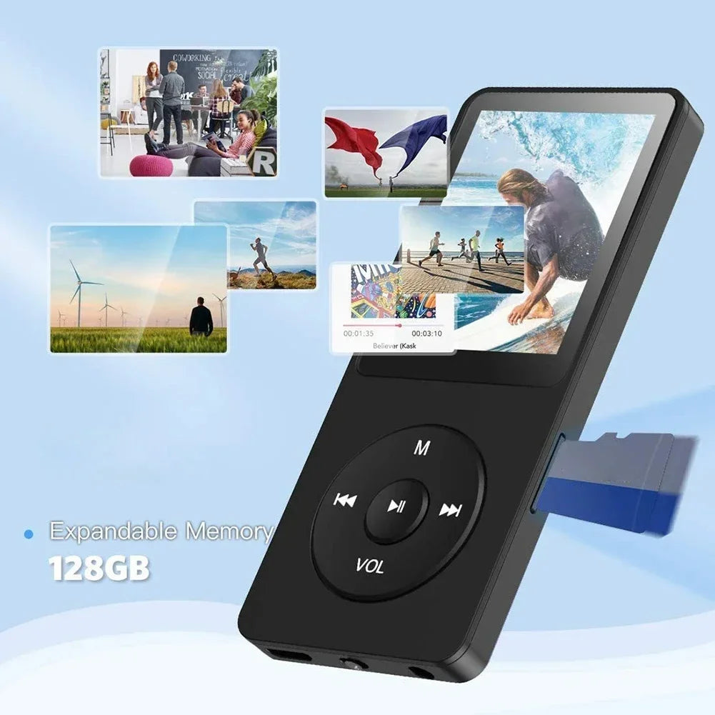 Nouveau lecteur MP3 2026, 1,8 pouces, Type-C, Walkman portable, Bluetooth 5.4 compatible, e-book, enregistrement, radio sport, lecteur de musique MP4