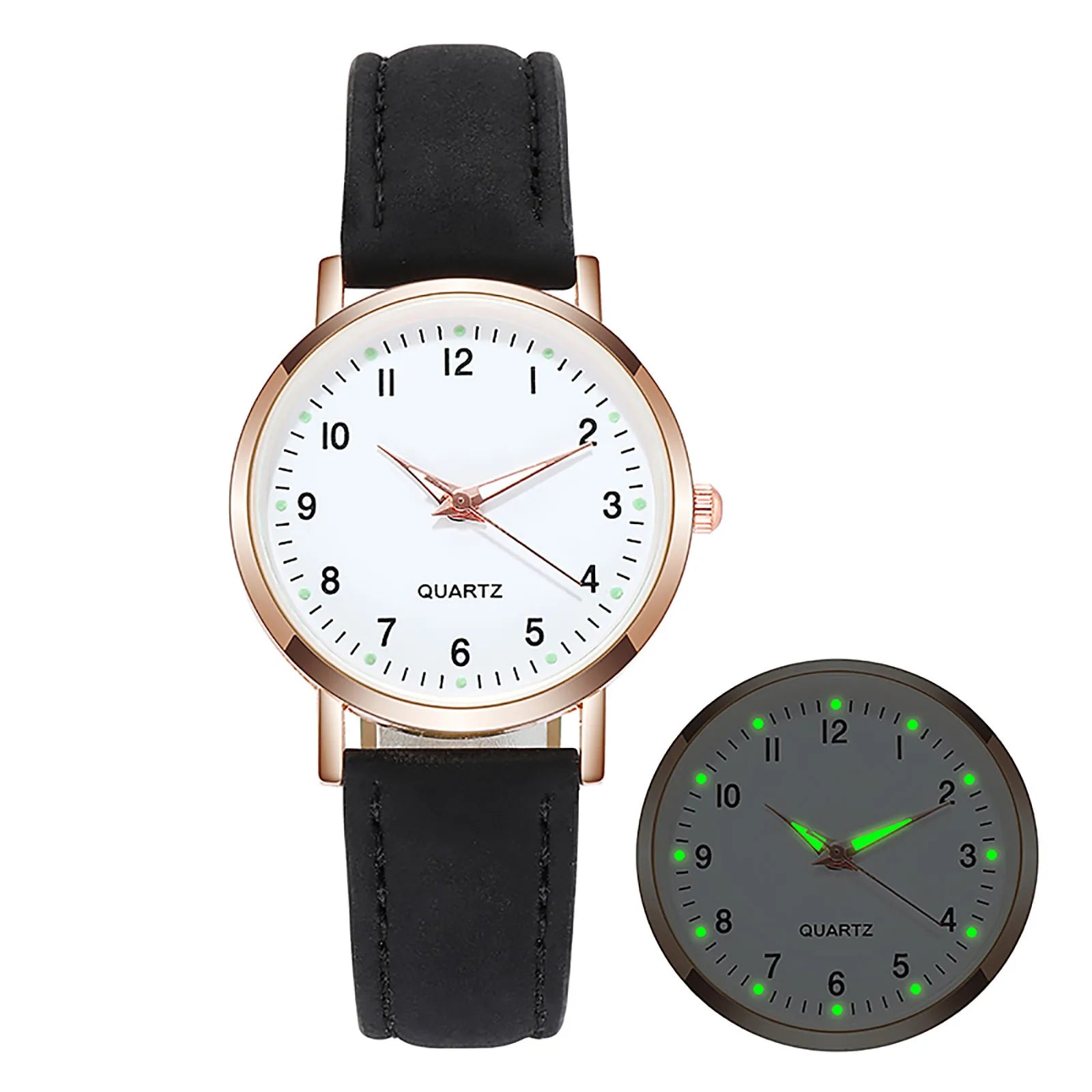 Reloj Mujer Montre Tendance pour Femme Bracelets en Cuir Montres Dames Luxe Analogique Quartz Lumineuse Montre-Bracelet Horloge Relogio Feminino