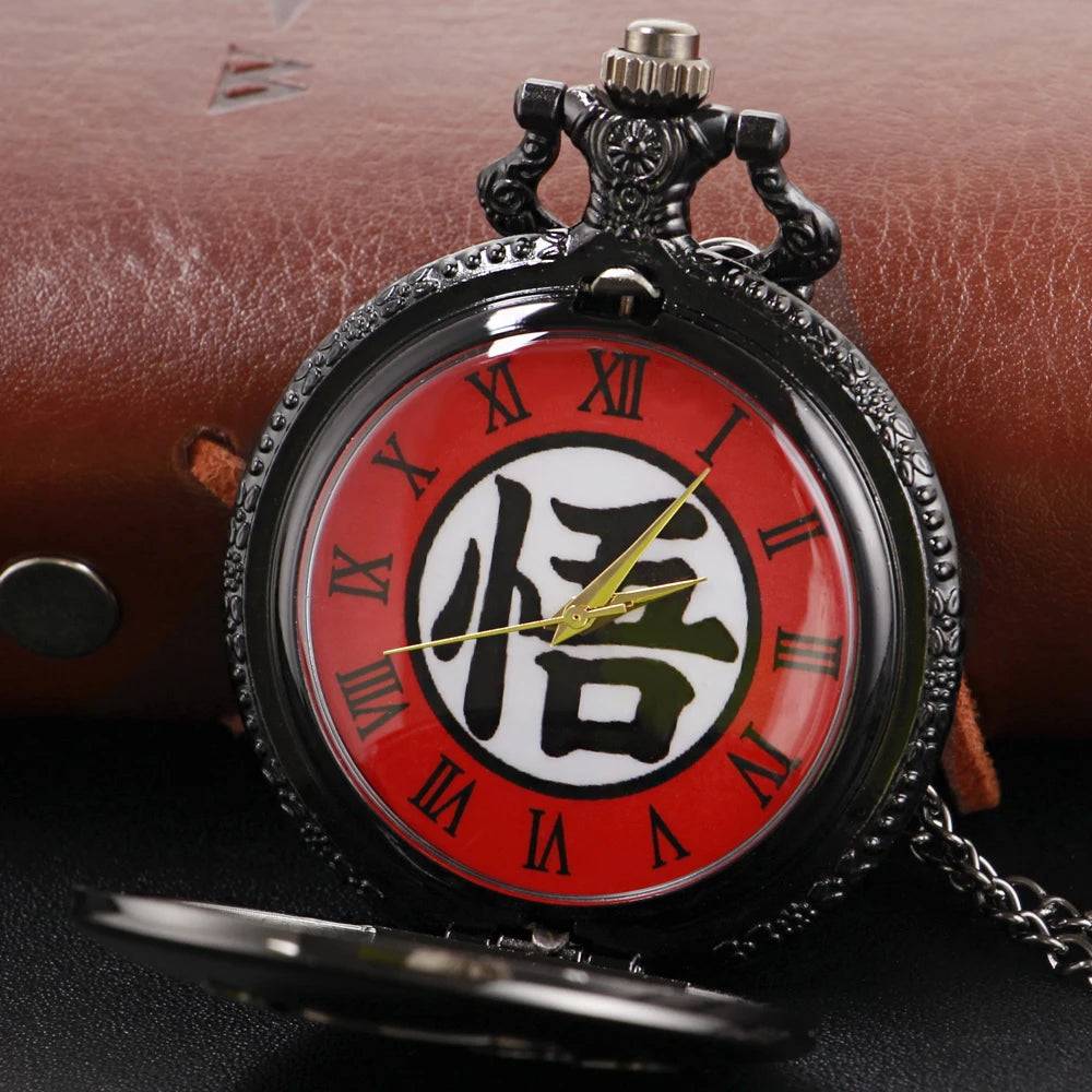 Montre de poche à quartz Goku, personnage d'anime super populaire, pendentif collier rétro pour hommes et femmes, le meilleur cadeau pour les étudiants