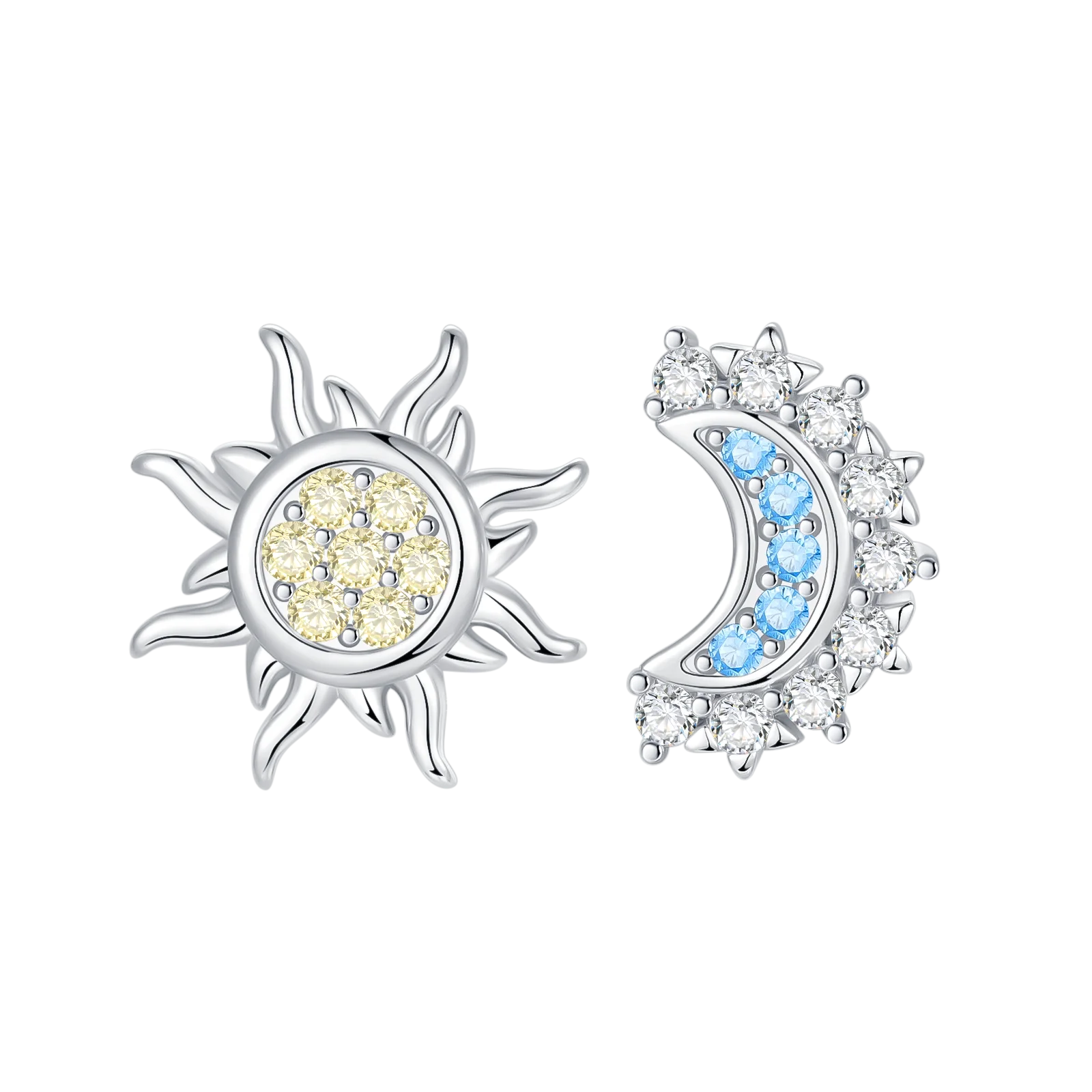 Boucles d'oreilles créoles en argent 925 pour femme, pendentifs en zircon en forme de cœur et d'étoile, bijoux fantaisie originaux