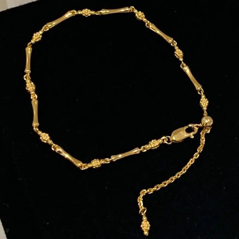 Bracelets en bambou brillants simples en argent 925 pour femmes, style luxe léger, bijoux populaires pour mariage ou soirée, breloques et chaînes.