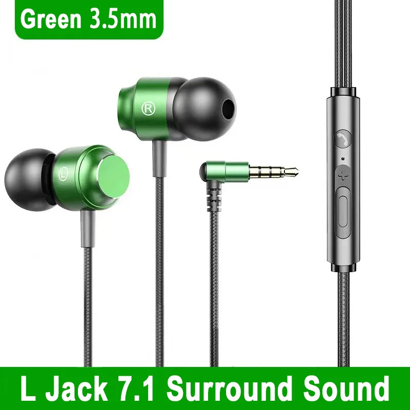 Pour casque de jeu filaire Samsung Jack 90° HiFi Surround Sound avec micro Type C Écouteurs de musique 3,5 mm pour Galaxy S25 24 iPhone 17
