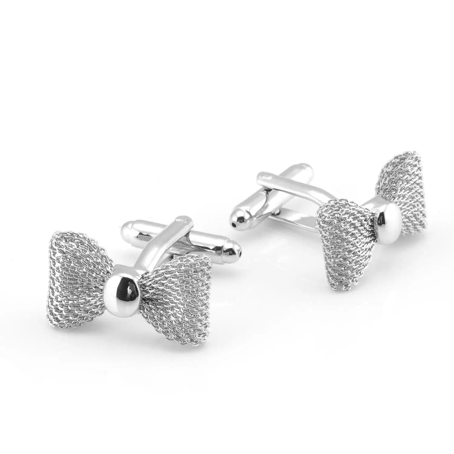 4 styles TZG Boutons de Manchette en Acier Inoxydable Homme Boutons de Manchette Nœud 1 Paire