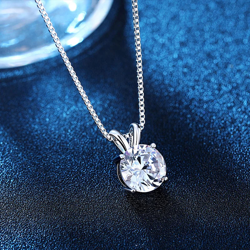 Huitan Cute Necklace for Girls Inlaid AAA Cubic Zirconia Stone Simple Stylish Women Accessories Daily Wear Party Jewelry Gifts
