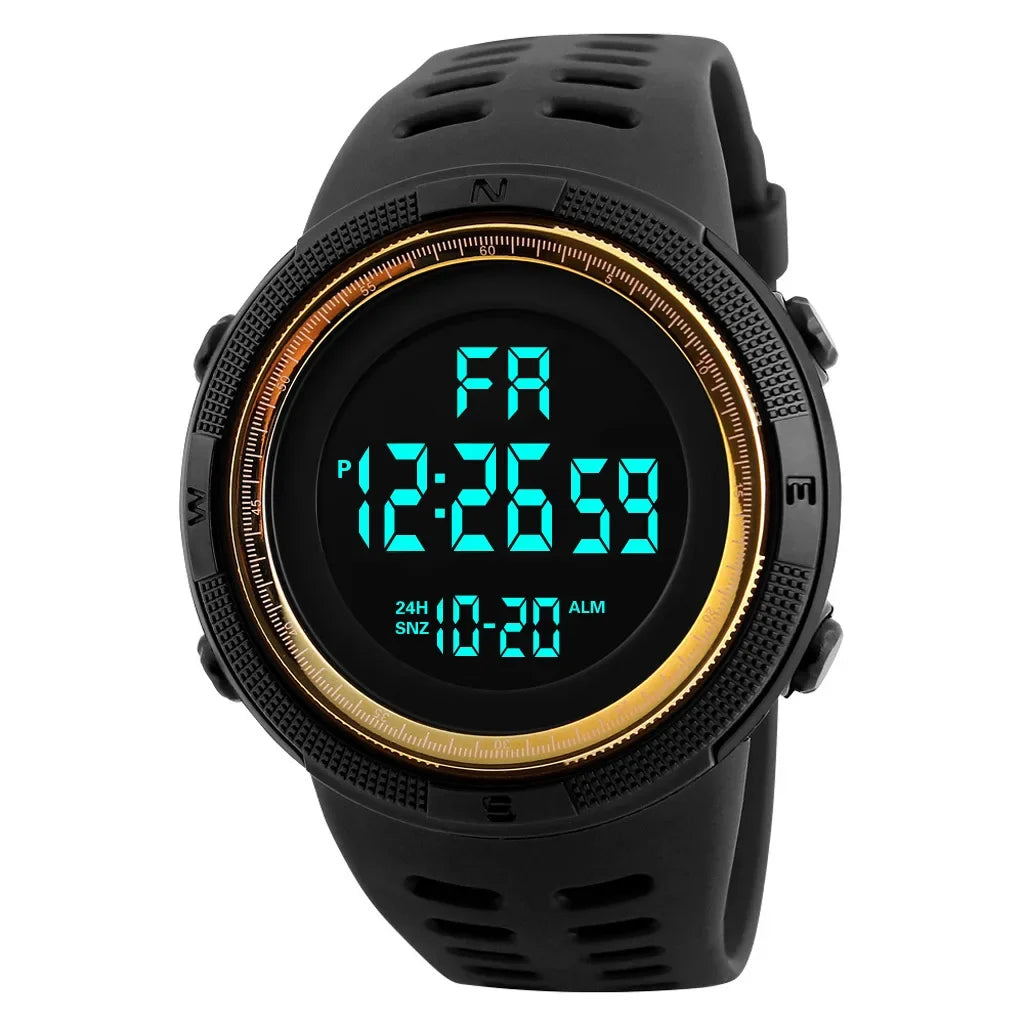 YIKAZE Y01 Montre-bracelet de sport militaire multifonction pour homme, montres numériques étanches, horloge électronique pour étudiant