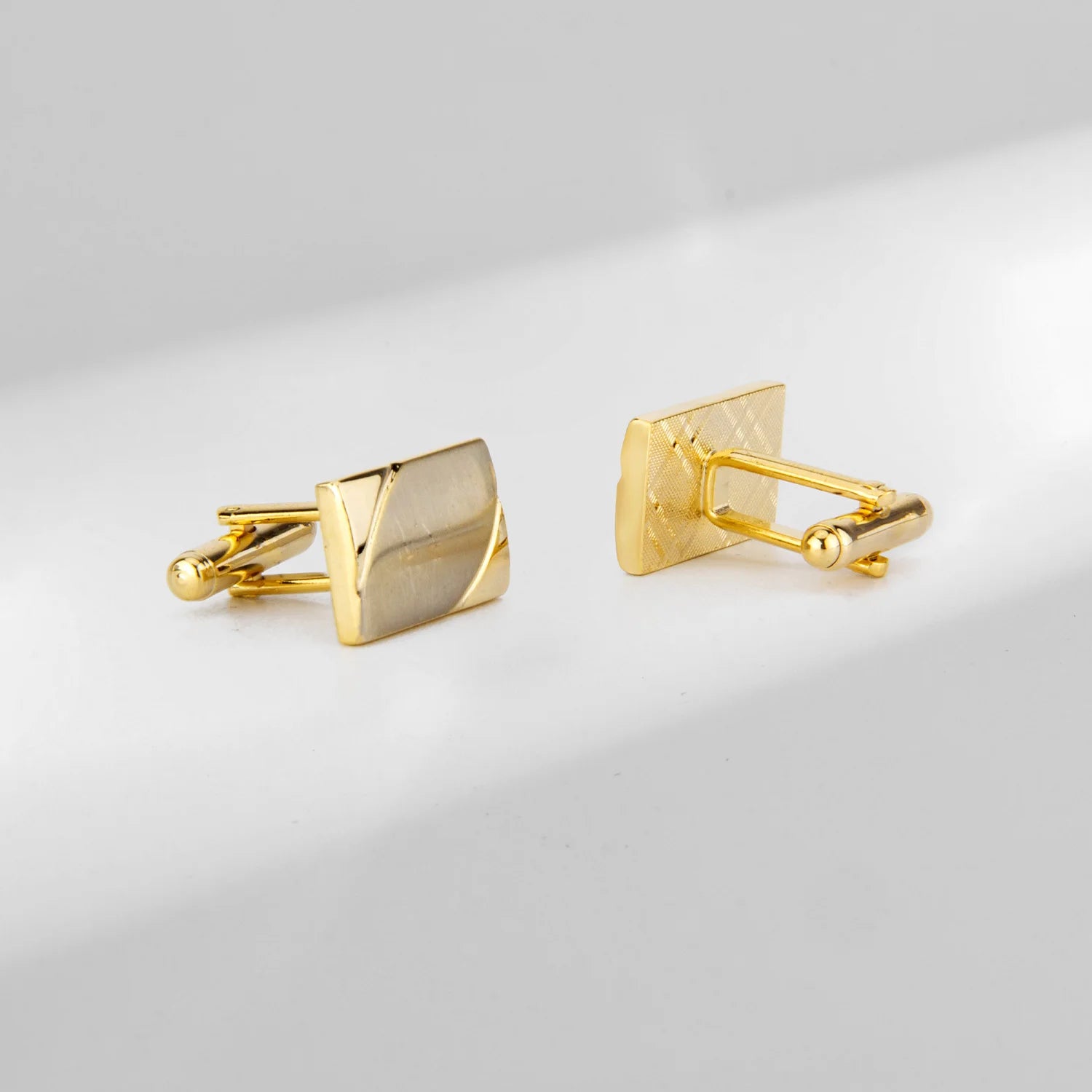 1 Paire Boutons De Manchette Carrés En Cuivre Et Pinces À Cravate Pour Hommes, Cadeaux De Mariage De Luxe, Bijoux De Mode, Poignets Pour Hommes