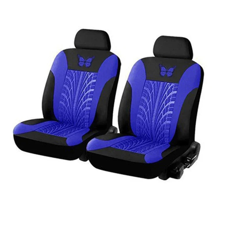 Housses de Siège de Voiture Complètes, Ensemble Universel de Housses de Siège Auto Broderie Motif Papillon