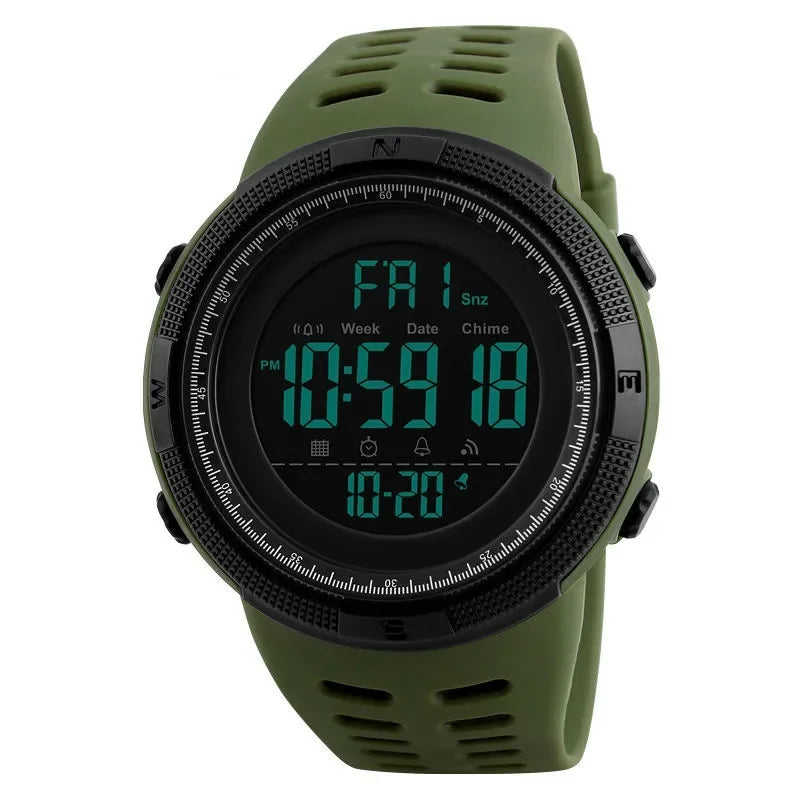 YIKAZE Y01 Montre-bracelet de sport militaire multifonction pour homme, montres numériques étanches, horloge électronique pour étudiant