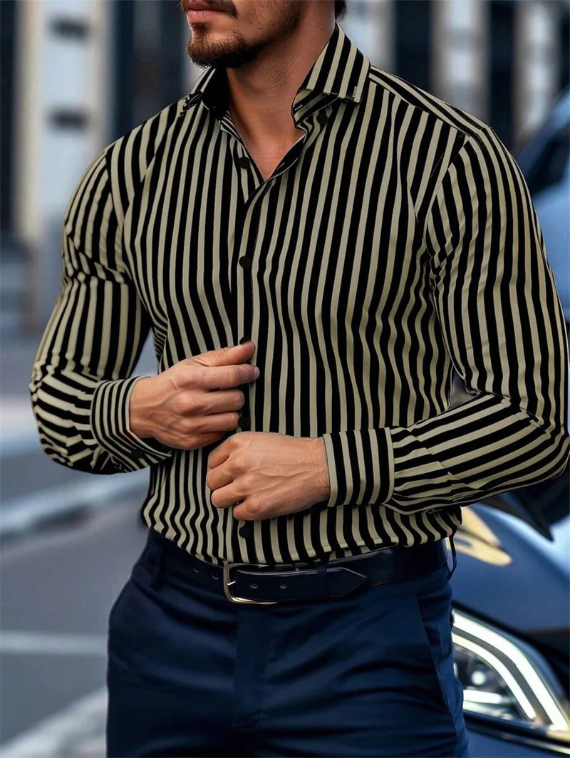 Chemise à manches longues pour hommes, imprimée en 3D, grande taille, haut confortable pour hommes avec col, chemise hawaïenne pour hommes nouveau style 2025