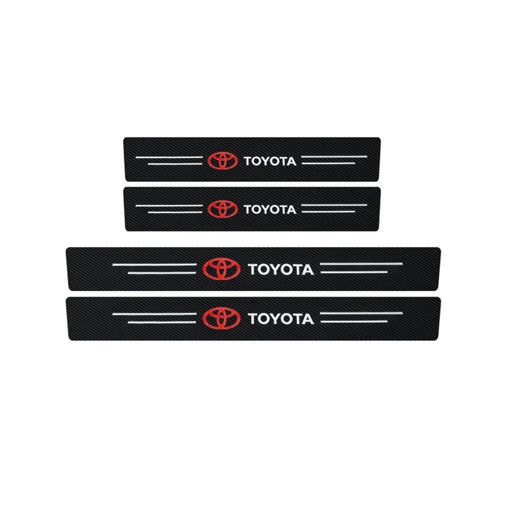 Seuil de voiture Bande Fibre de Carbone Autocollant de Protection de Seuil de Porte de Voiture Accessoires pour Toyota Rav4 Yaris Prius Avensis Corolla Camry