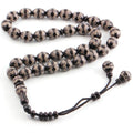 Cbtb Hand Polished Wood 12mm Oval Black Coffee Prayer Bead Bracelet Meditation Yoga Bracelets Blessing Jewelry Wholesale