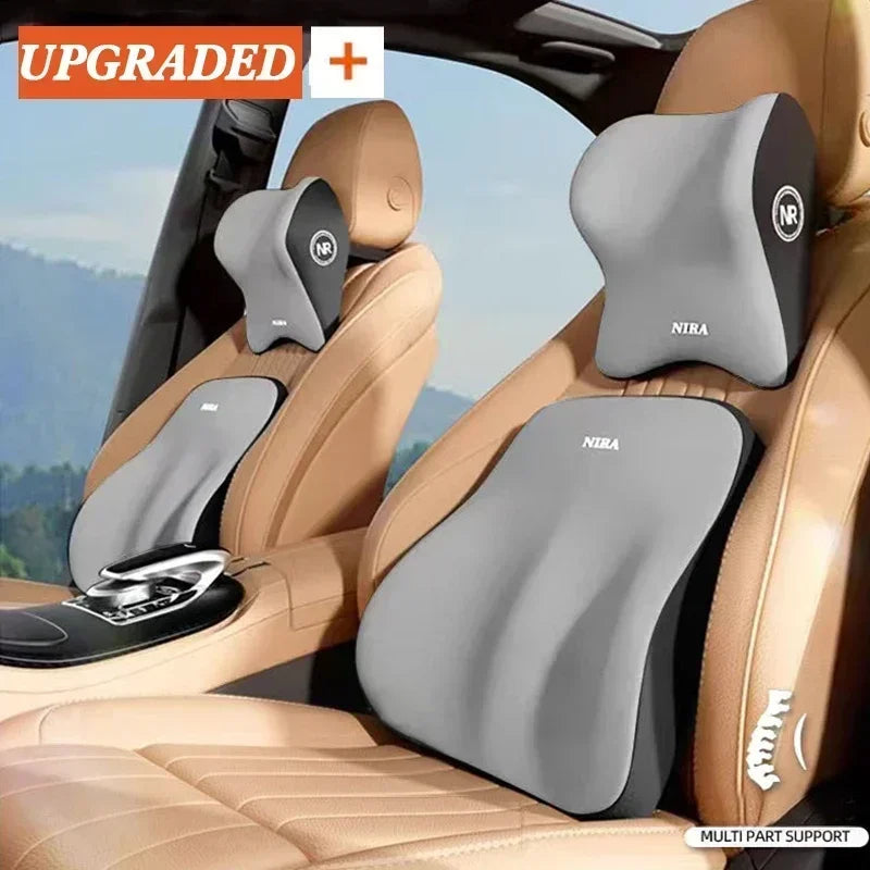 Memory Foam Car Universal Headrest Lumbar Cushion Back Cushion Lumbar Pillow Car Comfort Neck Pillow General Accessories Amagi