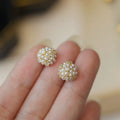 Nouvelles boucles d'oreilles pendantes Coréennes en perles blanches pour femmes, style bohème, rondes dorées, pour mariage, bijoux cadeaux, vente en gros 2024