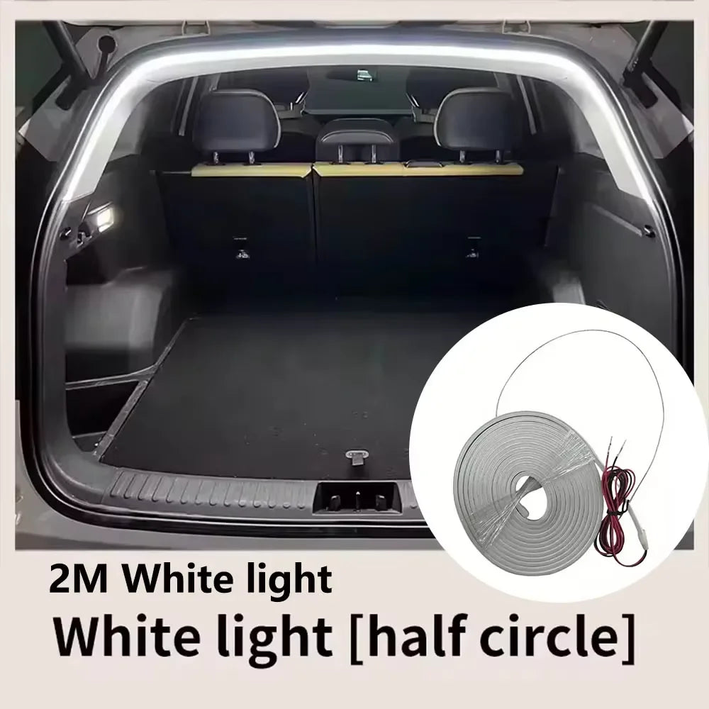 Éclairage de coffre de voiture haute luminosité, lumière d'ambiance, décoration intérieure, bandeau lumineux LED sans câblage, détection automatique, bande lumineuse de hayon.