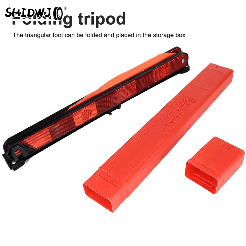 1pcs Car Tripod Reflective Strips Triangle Signs Foldable Emergency Breakdown Warning Car Triangle Reflective Warning Tripod