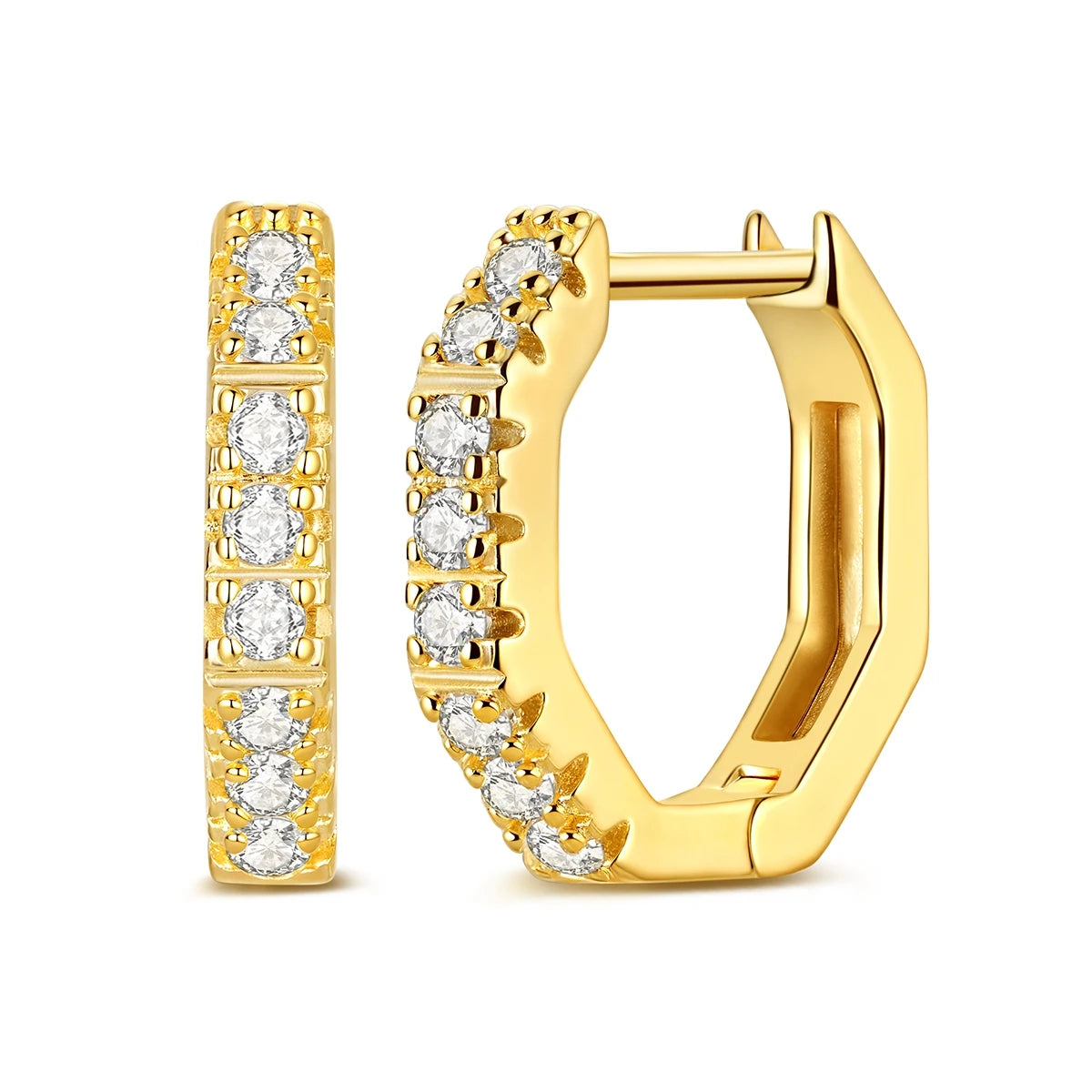 Boucle d'oreille Créole en Argent 925 pour Femme, Or Rose, Jaune, Pendientes Originales, Bijoux Minimalistes