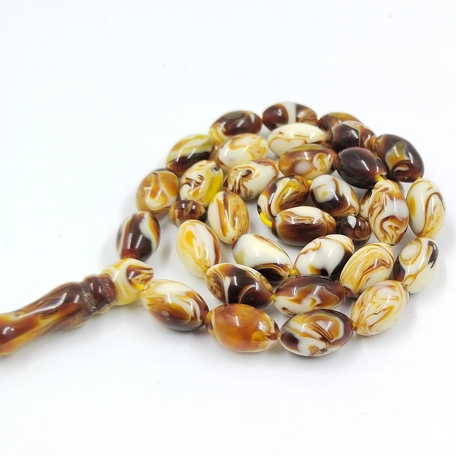 Tasbih Mistak yellow Resin Muslim misbaha bracelet 33 prayer beads Turkish accessories arabic fashion product