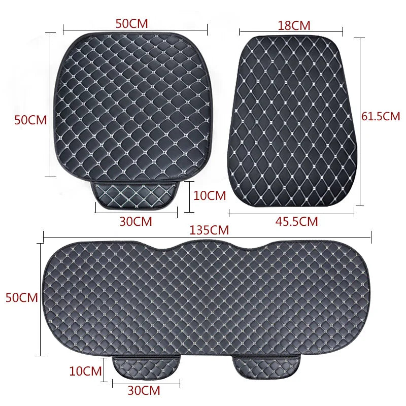 Housse de siège de voiture en cuir PU SEAMETAL, protecteur de siège avant arrière de voiture, coussins étanches pour dossier, quatre saisons pour accessoires automobiles