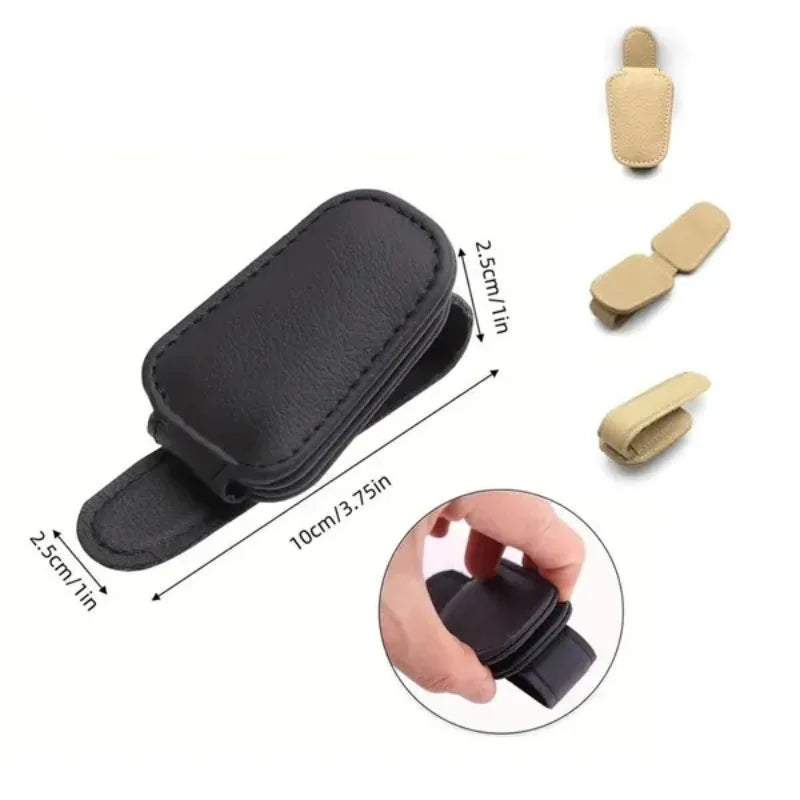 Étui à lunettes de pare-soleil de voiture Support de clip de lunettes de soleil Clip de carte de ticket Clip portable multifonction Accessoires intérieurs de voiture