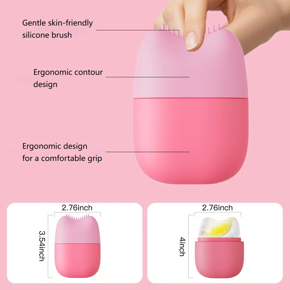 Rouleau de glace pour le visage et les yeux, moule à glace en silicone pour massage du visage, soulagement des poches, masseur facial, outils de soin de la peau, été