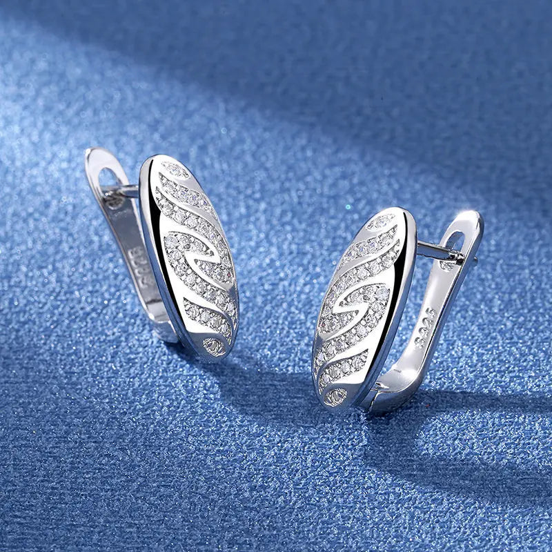 Boucles d'oreilles en argent sterling 925 Bijoux de haute qualité Rétro Motif simple Zircon violet blanc Boucles d'oreilles Meilleures ventes