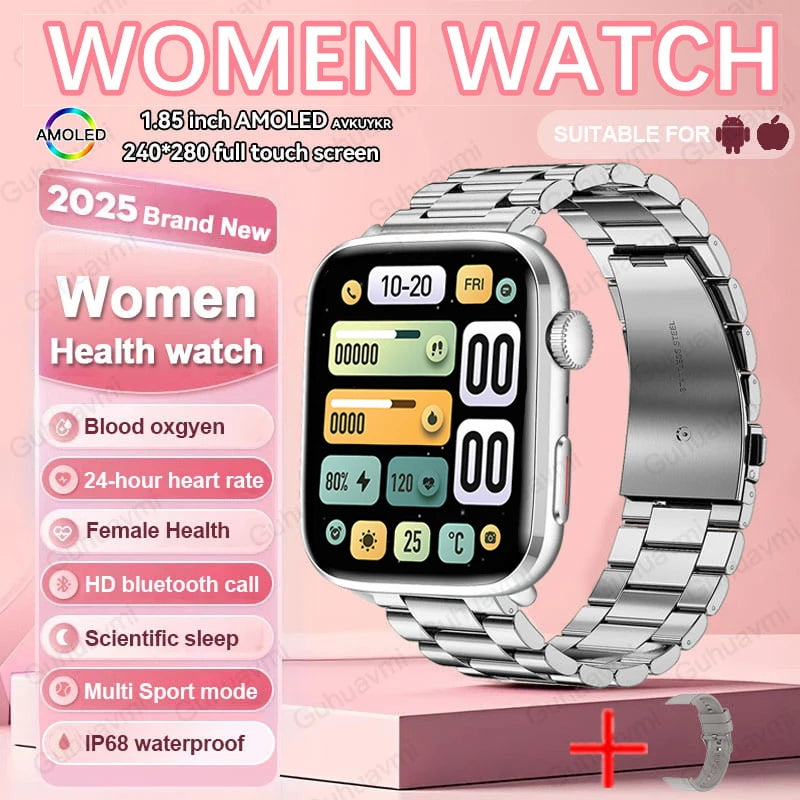 Montre connectée de sport tendance 2025 pour hommes et femmes, avec diagnostic intelligent par IA, surveillance de la tension artérielle, de la fréquence cardiaque (HRV+PPG), étanche IP68 et NFC