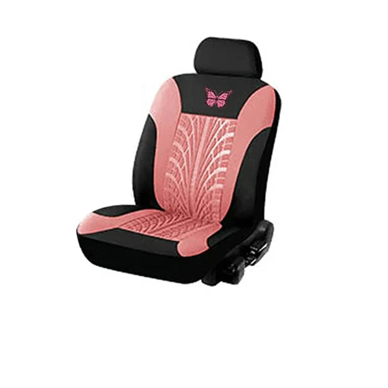 Housses de Siège de Voiture Complètes, Ensemble Universel de Housses de Siège Auto Broderie Motif Papillon