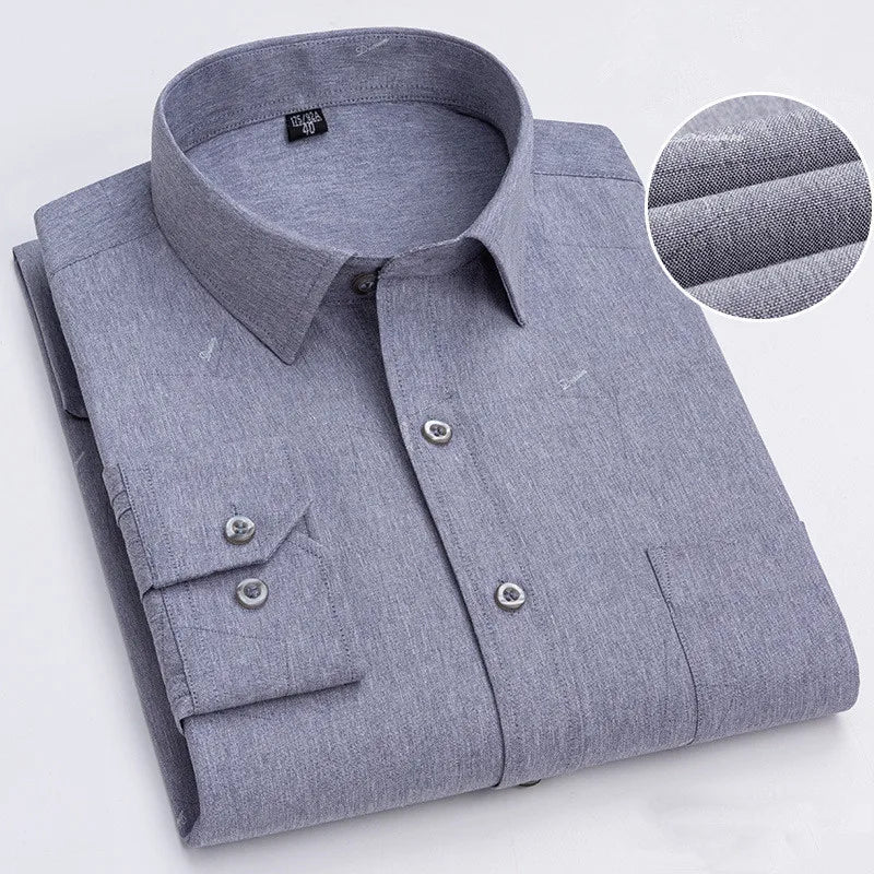 BAMBOOPLE Chemises à manches longues décontractées pour hommes, imprimé tendance, coupe standard, boutonnées, douces, pour homme, bureau, affaires, nouveau choix AE