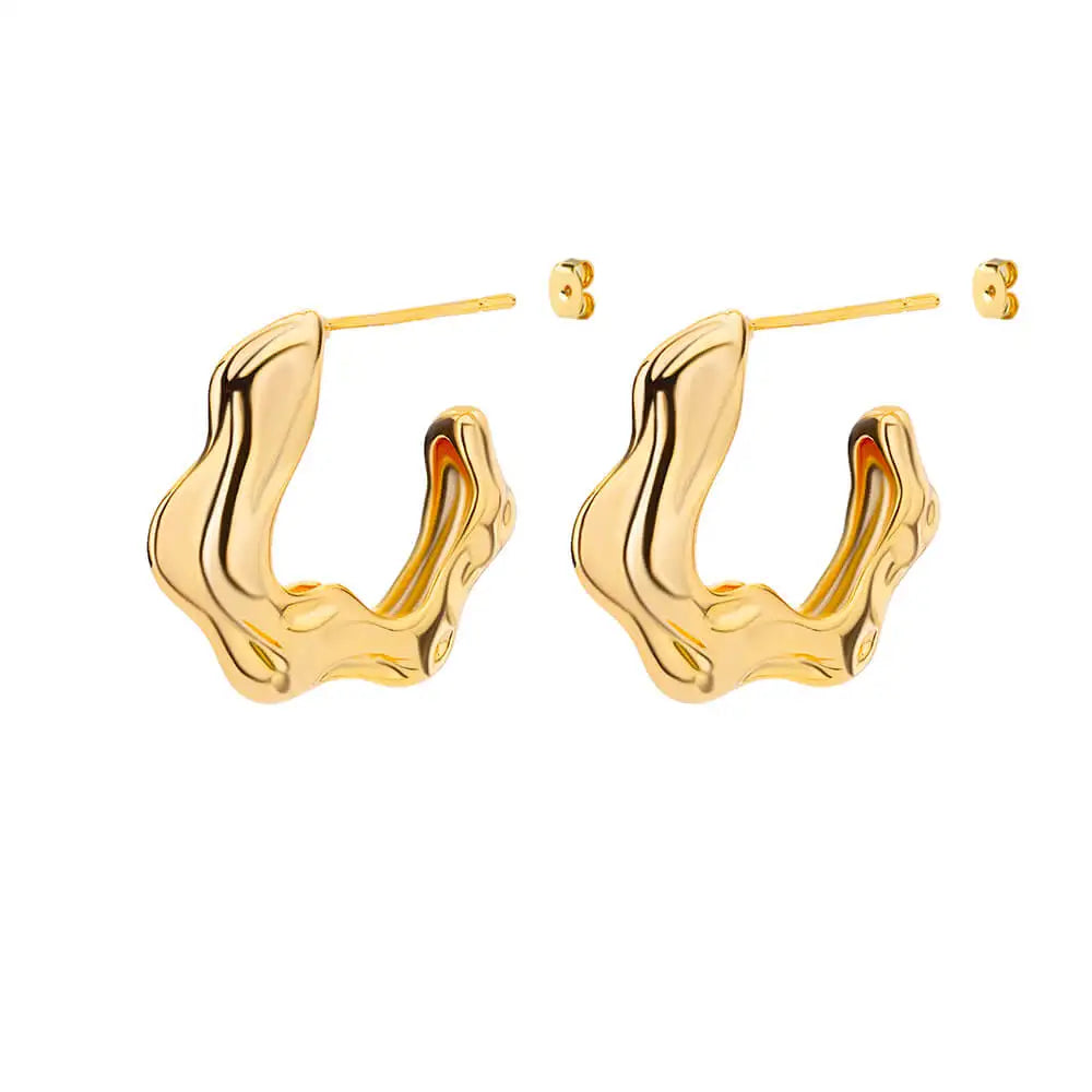 Boucles d'oreilles clous en acier inoxydable motif étoile de mer et coquillage pour femme, couleur or, style minimaliste, pour mariage, bijoux de plage d'été, cadeau