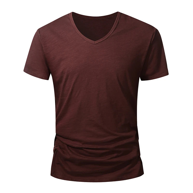 T-shirt homme 100% Coton Été Manches Courtes Hauts Tee Noir Blanc Vêtements Homme Doux Haute Qualité T-shirt Homme Décontracté