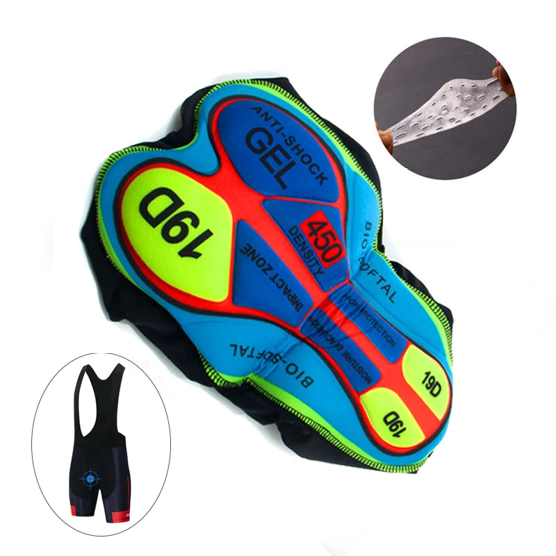 Cuissard à bretelles de cyclisme 2023 QUICK STEP Homme Vélo Plein Air Cuissard rembourré 19D VTT Vélo Cyclisme Cuissard Été Séchage Rapide