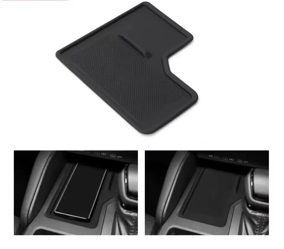 pour Toyota Land Cruiser Prado 2024 J250 Tapis de protection antidérapant en silicone pour téléphone, accessoires intérieurs de voiture