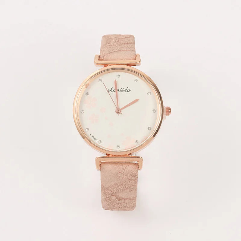 Montre Femme, Ceinture Classique Vintage, Montre à Quartz Étudiante de Niche