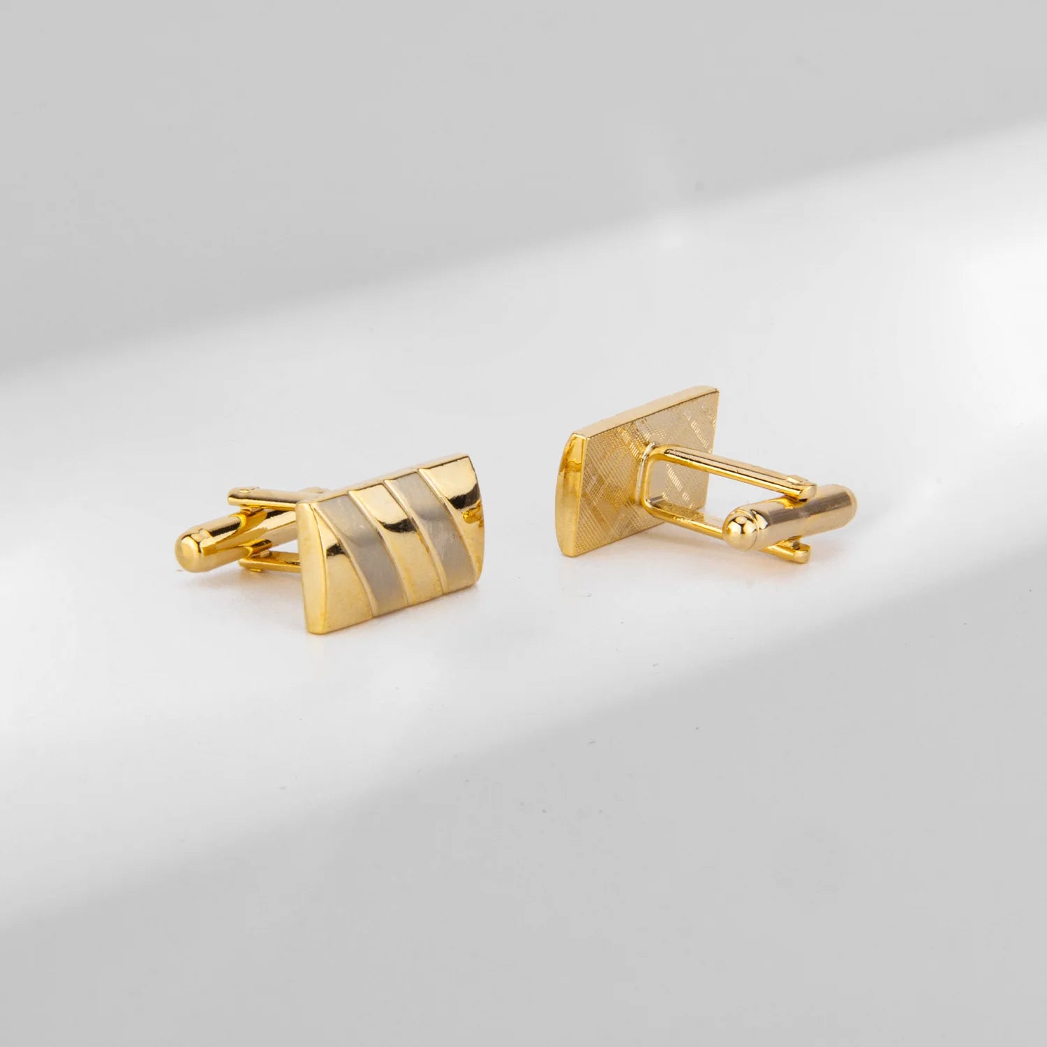 1 Paire Boutons De Manchette Carrés En Cuivre Et Pinces À Cravate Pour Hommes, Cadeaux De Mariage De Luxe, Bijoux De Mode, Poignets Pour Hommes