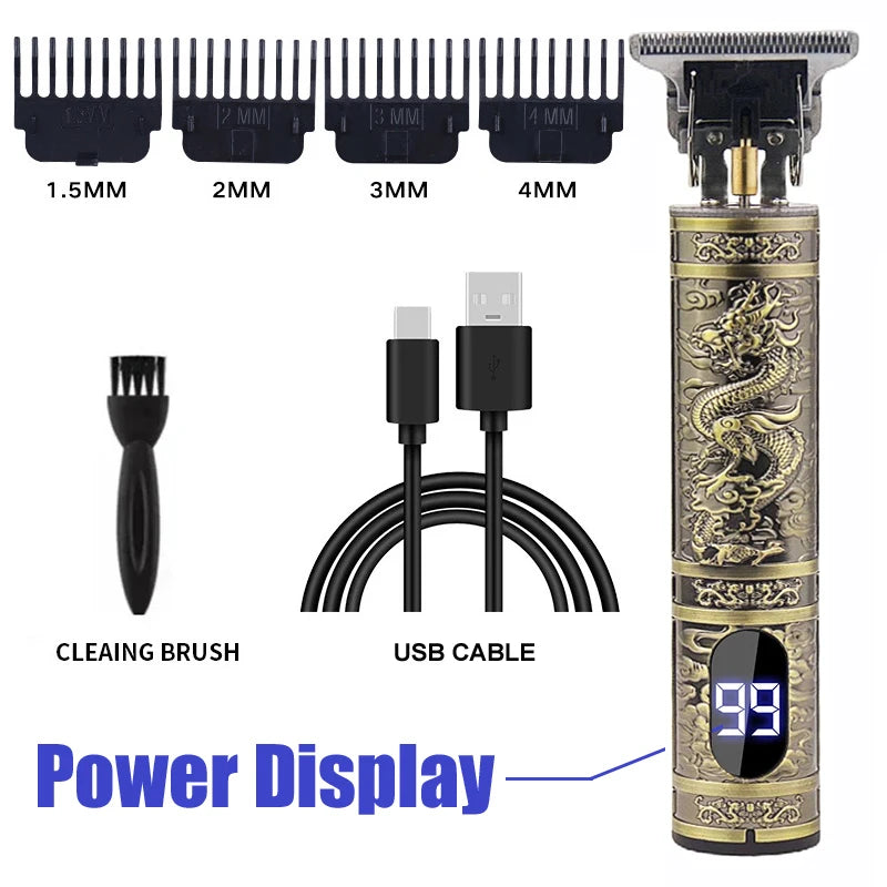 Tondeuse à cheveux Portable T9 Vintage, tondeuse à cheveux, charge rapide USB, rasoir de barbier, tondeuse à cheveux sans fil pour hommes