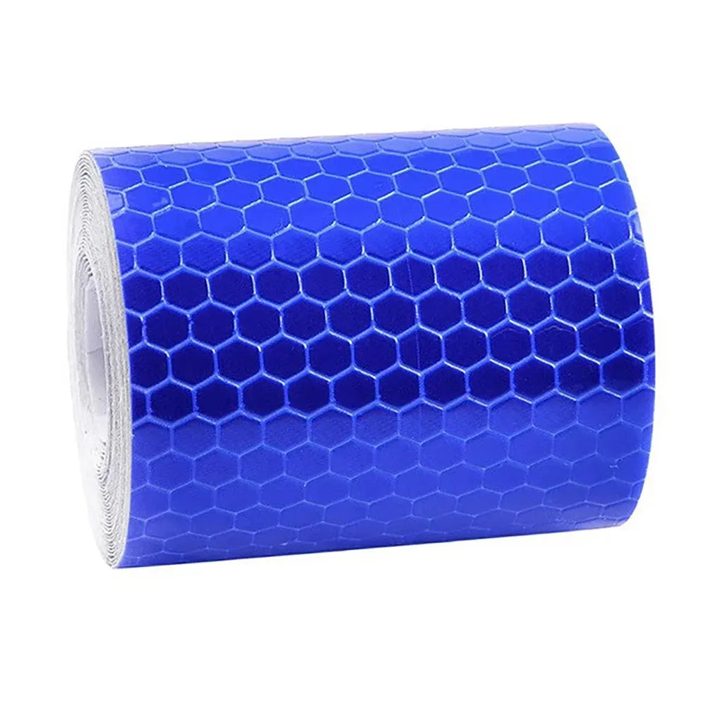 1-4 bandes réfléchissantes pour voiture Avertissement de sécurité 5cm*100cm Autocollant décoratif pour voiture Film de protection réfléchissant pour auto et moto