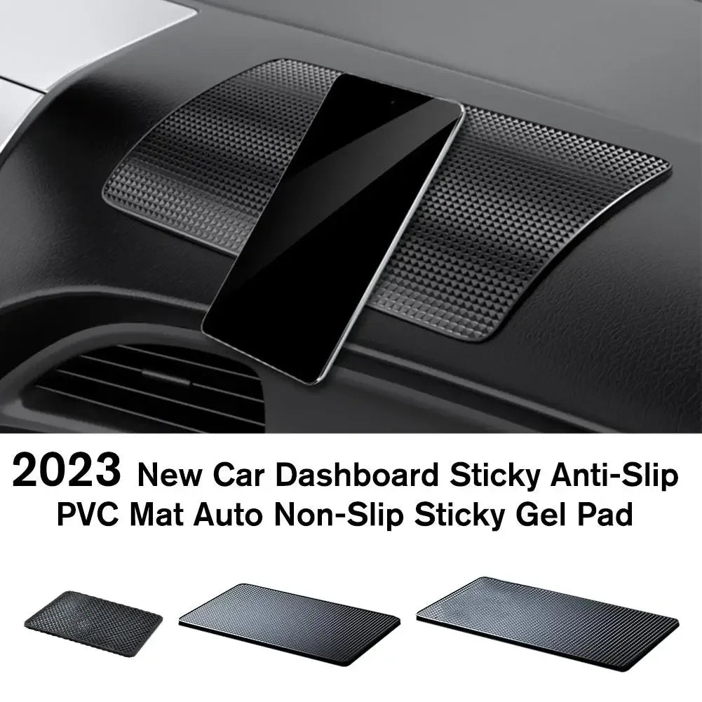 New Car Dashboard Sticky Black Anti-Slip PVC Mat Auto Phone Holder Non-Slip Sticky Gel Pad 3 Size are black