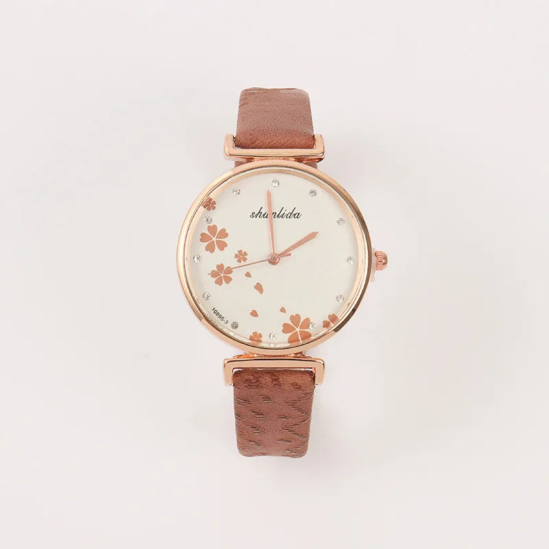 Montre Femme, Ceinture Classique Vintage, Montre à Quartz Étudiante de Niche