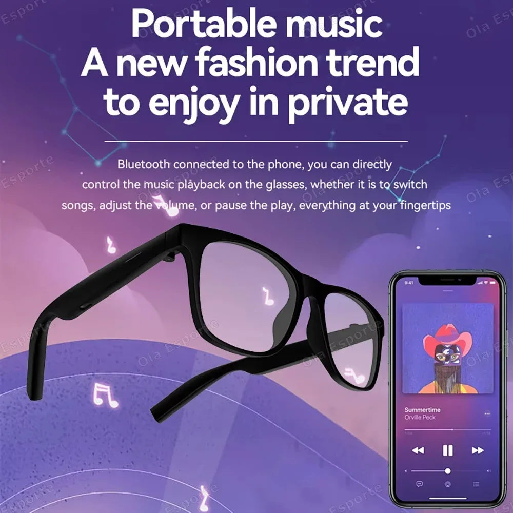 Lunettes de soleil caméra IA intelligente Lenovo 8K Multifonction Bluetooth Appel Lecteur de musique Traduire Assistant vocal Lunettes photochromiques