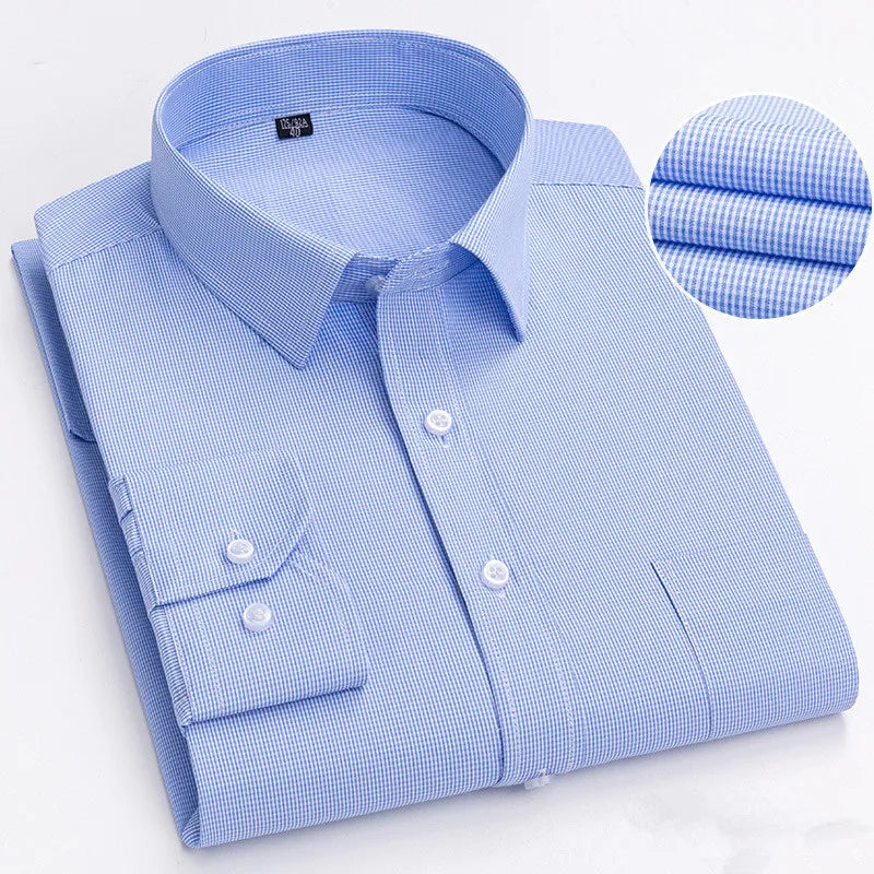 BAMBOOPLE Chemises à manches longues décontractées pour hommes, imprimé tendance, coupe standard, boutonnées, douces, pour homme, bureau, affaires, nouveau choix AE