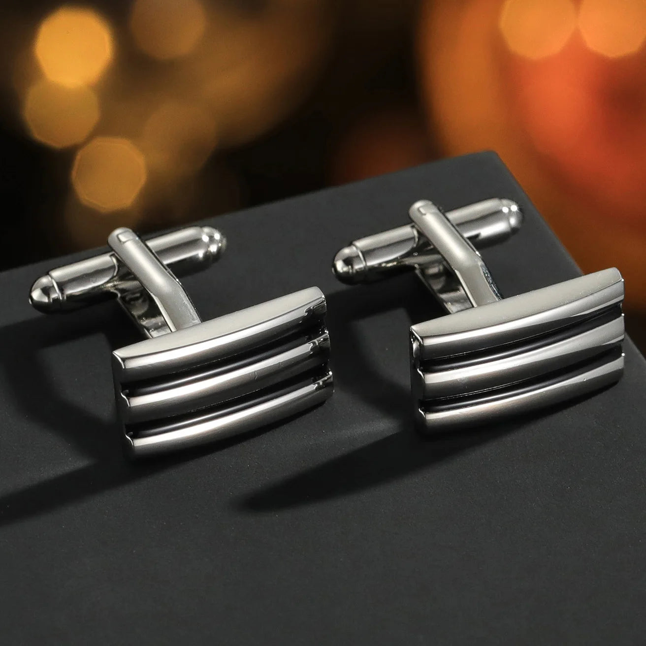 Nouveaux Boutons de Manchette Pour Hommes Carrés Ronds Chemise d'Affaires Boutons de Manchette Cadeaux pour Invités de Mariage Meilleur Cadeau pour Mari Bijoux