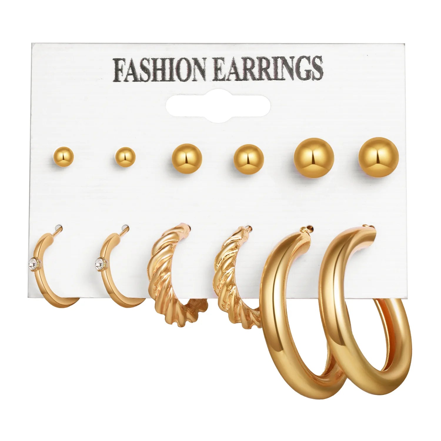 LATS Grand ensemble de boucles d'oreilles créoles bohèmes pour femmes, couleur or, style bohème, vintage, perle, boucles d'oreilles carrées, clous d'oreilles cœur en zircon, bijoux