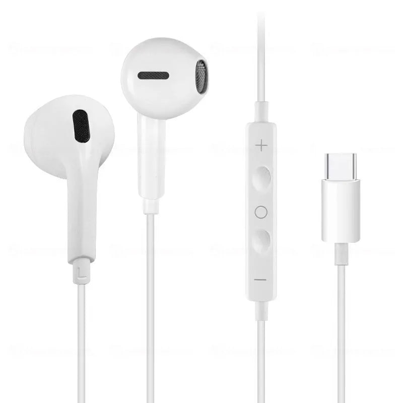 سماعات أذن سلكية USB-C سماعات أذن Apple Lightning مع سلك لأجهزة iPhone 5 6 8 7 Plus X XS MAX XR 10 11 12 13 14 Pro 15 16